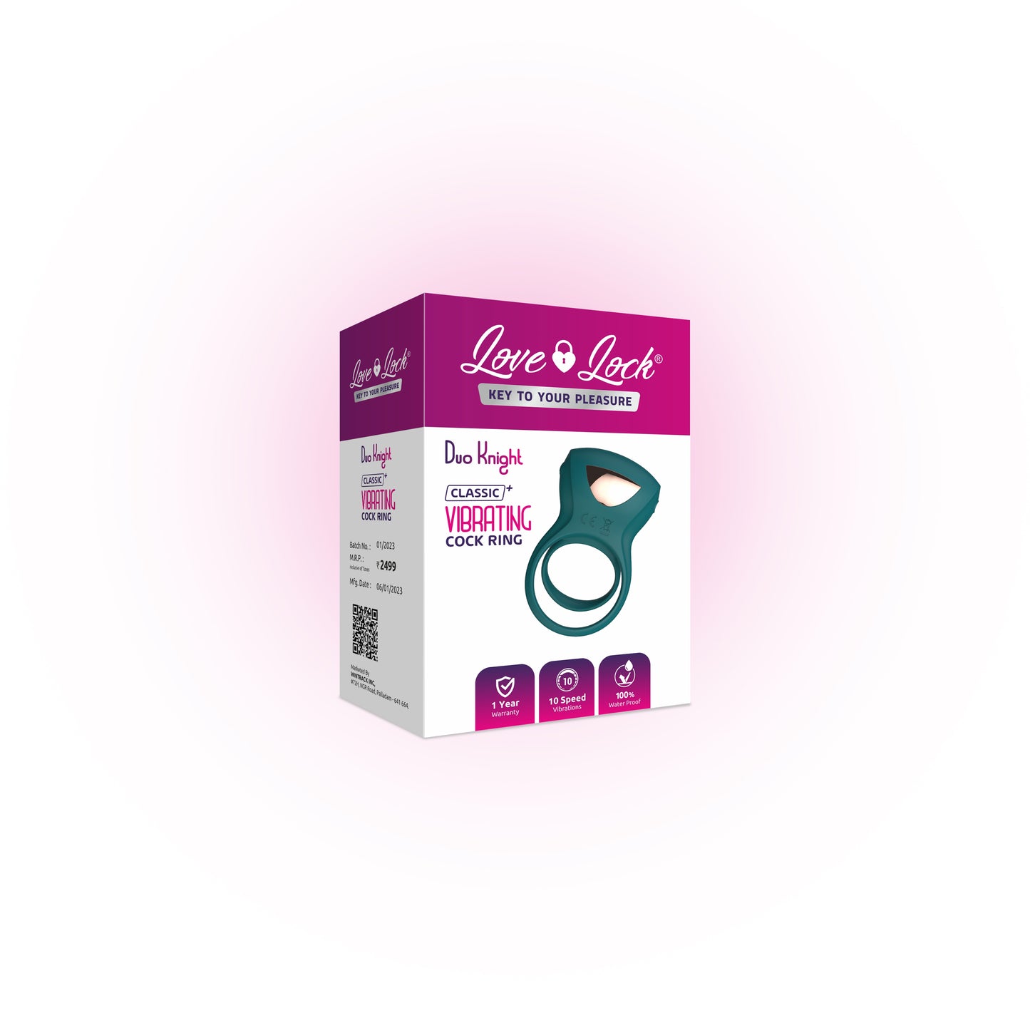LOVE LOCK DUO KNIGHT CLASSIC PLUS VIBRATING COCK RING