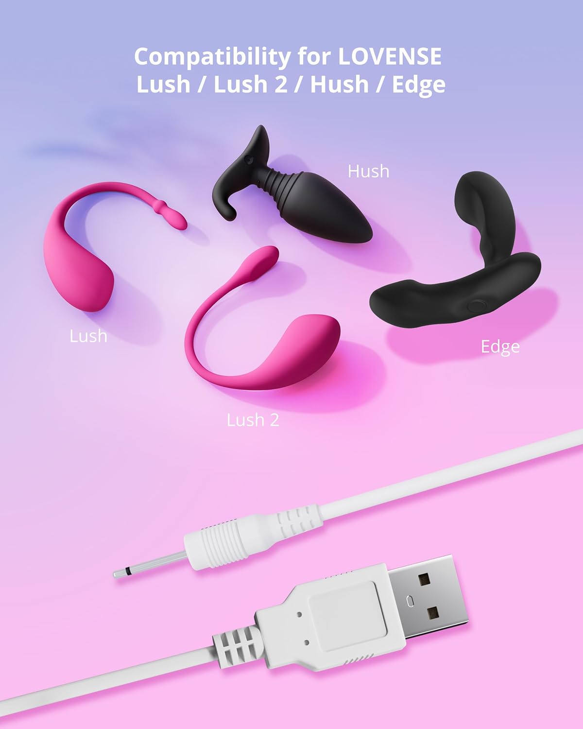 LOVENSE Pin Cable for Charging for Toy Lush/Lush 2/ Hush/Edge/Osci