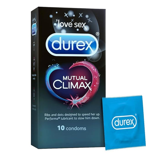 Durex Mutual Climax Condoms for Men & Women | Dotted | 10 Count