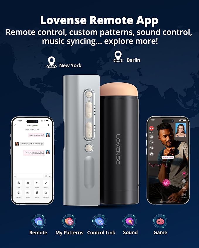 Lovense Solace Pro App Remote Control Thrusting Blowjob Machine with Immersive AI/VR Experience Adjustable Male Stroker